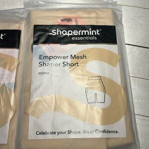 Shapermint Empower Mesh Shaper Short Nude Lightweight Breathable Seamless Size L